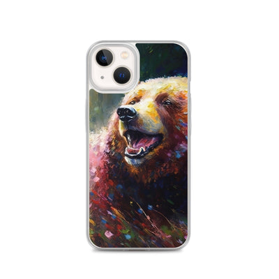 Süßer Bär - Ölmalerei - iPhone Schutzhülle (durchsichtig) camping xxx iPhone 13