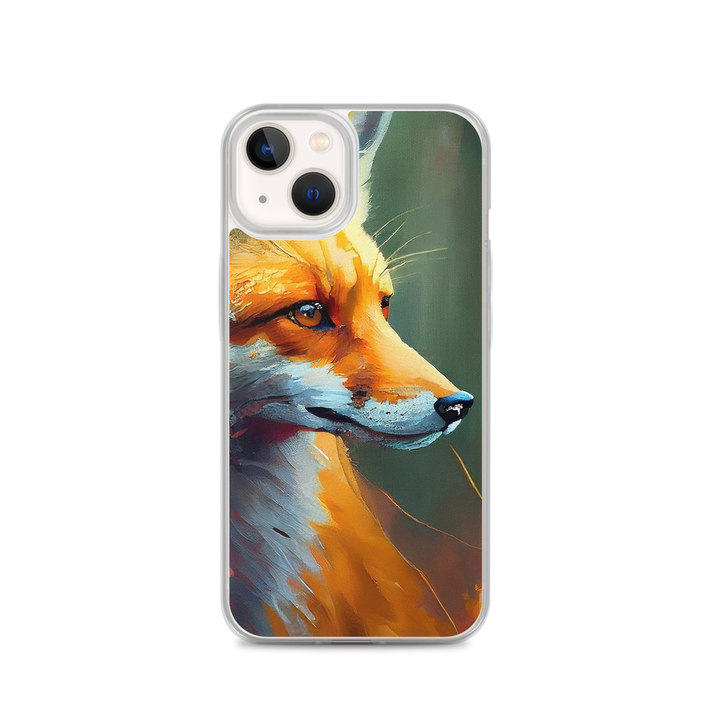 Fuchs - Ölmalerei - Schönes Kunstwerk - iPhone Schutzhülle (durchsichtig) camping xxx iPhone 13