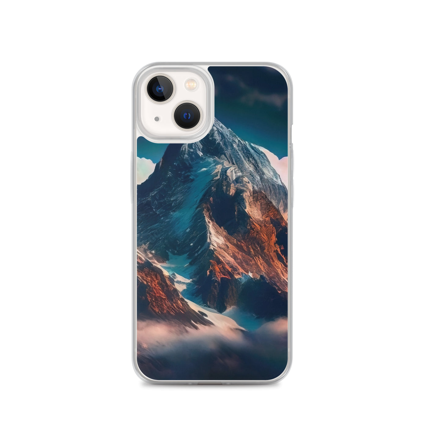 Berge und Nebel - iPhone Schutzhülle (durchsichtig) berge xxx iPhone 13