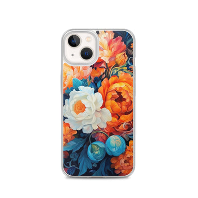 Bunte Blumen - Schöne Malerei - iPhone Schutzhülle (durchsichtig) camping xxx iPhone 13