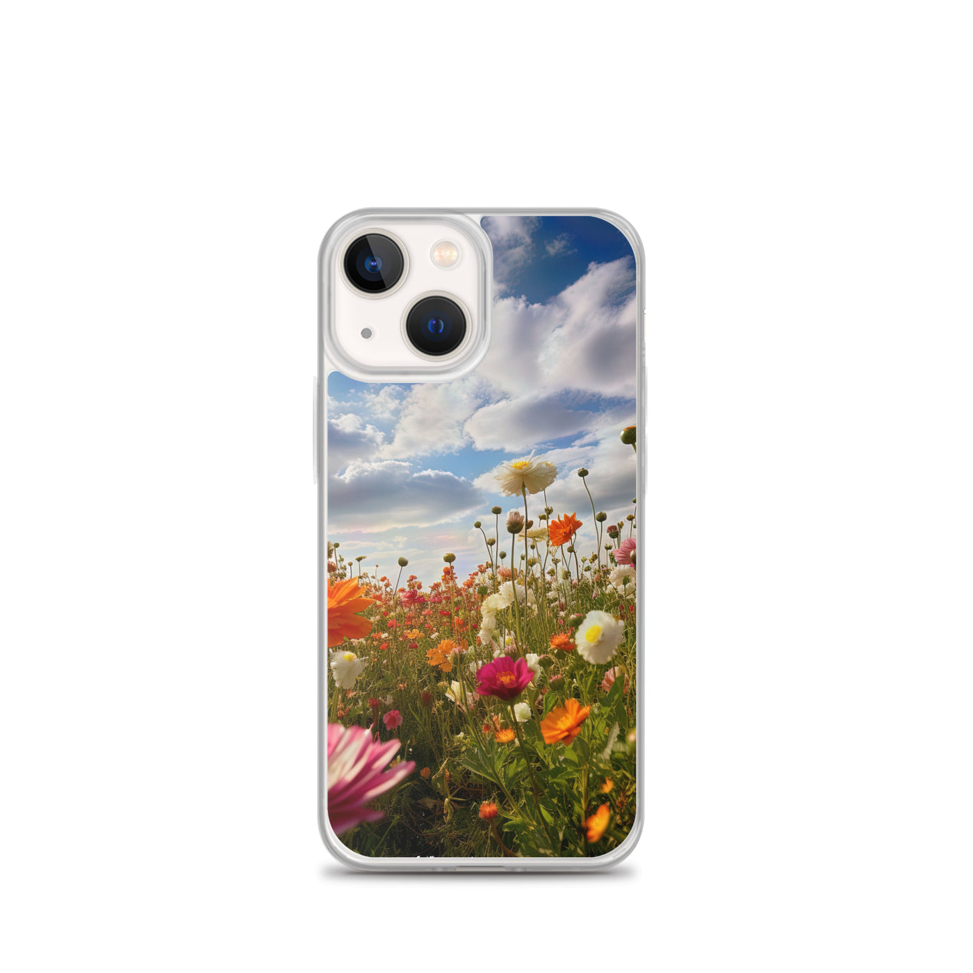 Blumenfeld und Sonnenschein - iPhone Schutzhülle (durchsichtig) camping xxx iPhone 13 mini