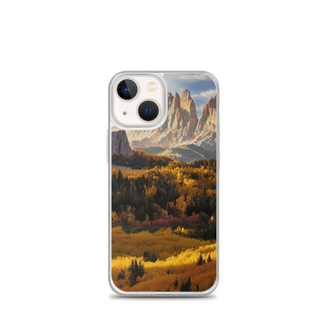 Dolomiten Berge - Malerei - iPhone Schutzhülle (durchsichtig) berge xxx iPhone 13 mini