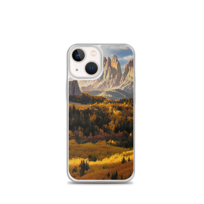 Dolomiten Berge - Malerei - iPhone Schutzhülle (durchsichtig) berge xxx iPhone 13 mini