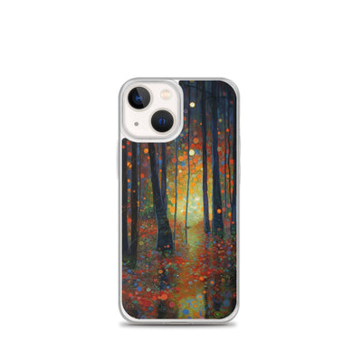 Wald voller Bäume - Herbstliche Stimmung - Malerei - iPhone Schutzhülle (durchsichtig) camping xxx iPhone 13 mini