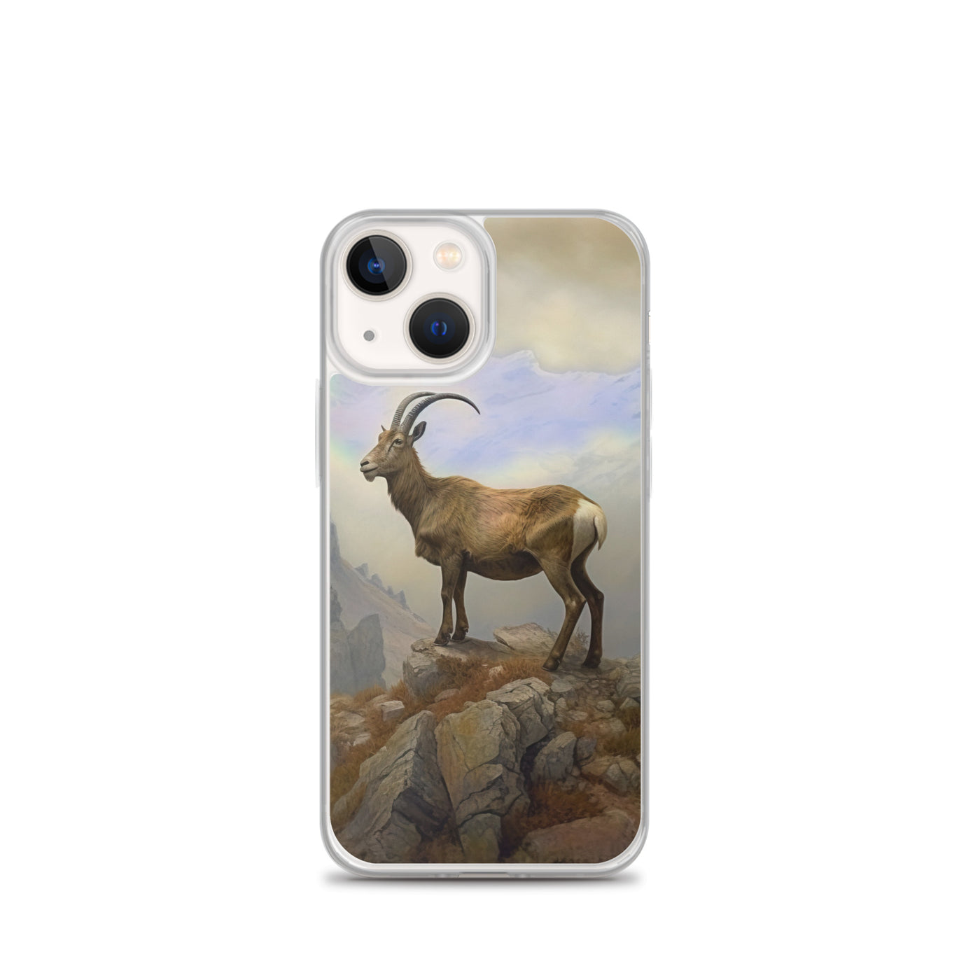 Steinbock am Berg - Wunderschöne Malerei - iPhone Schutzhülle (durchsichtig) berge xxx iPhone 13 mini