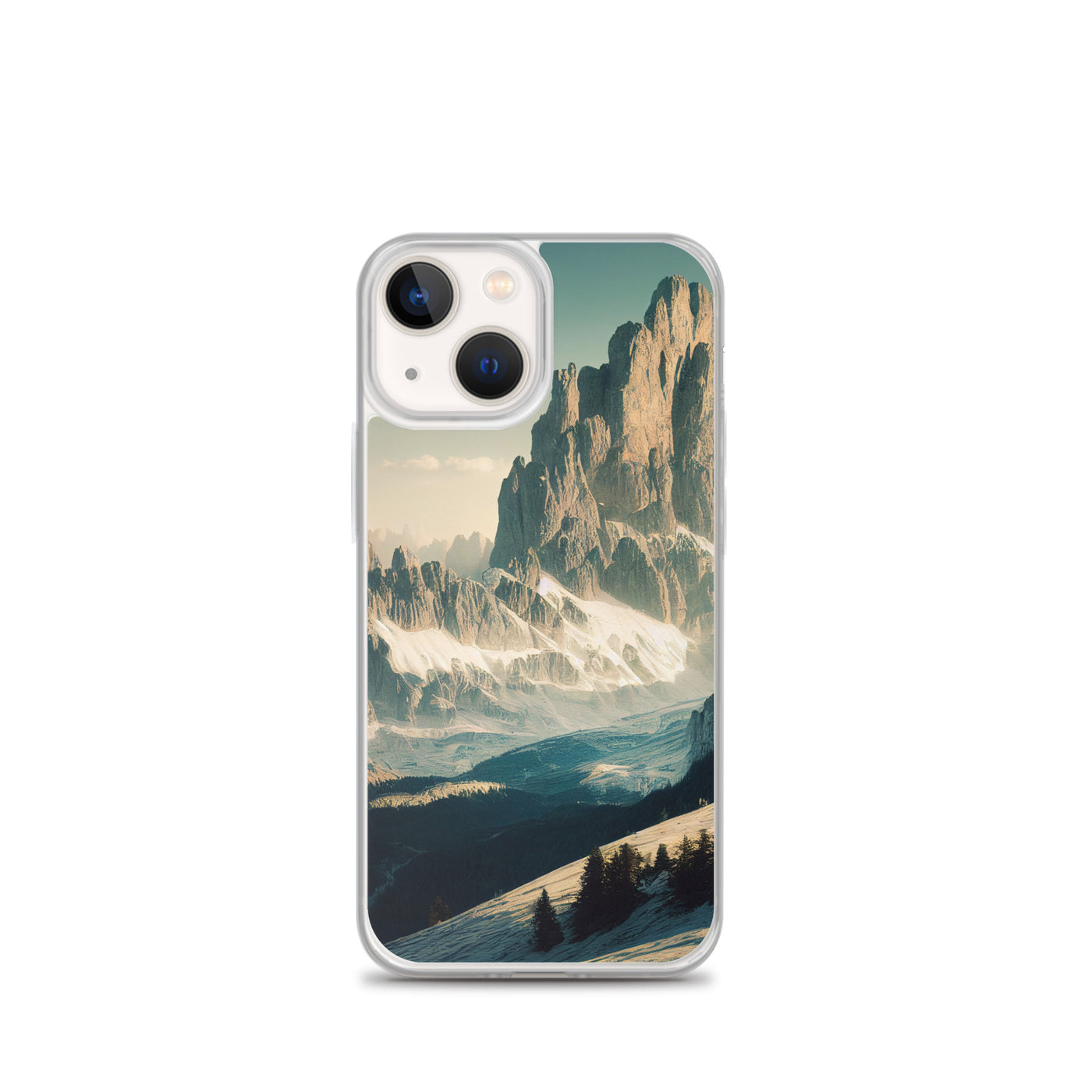 Dolomiten - Landschaftsmalerei - iPhone Schutzhülle (durchsichtig) berge xxx iPhone 13 mini