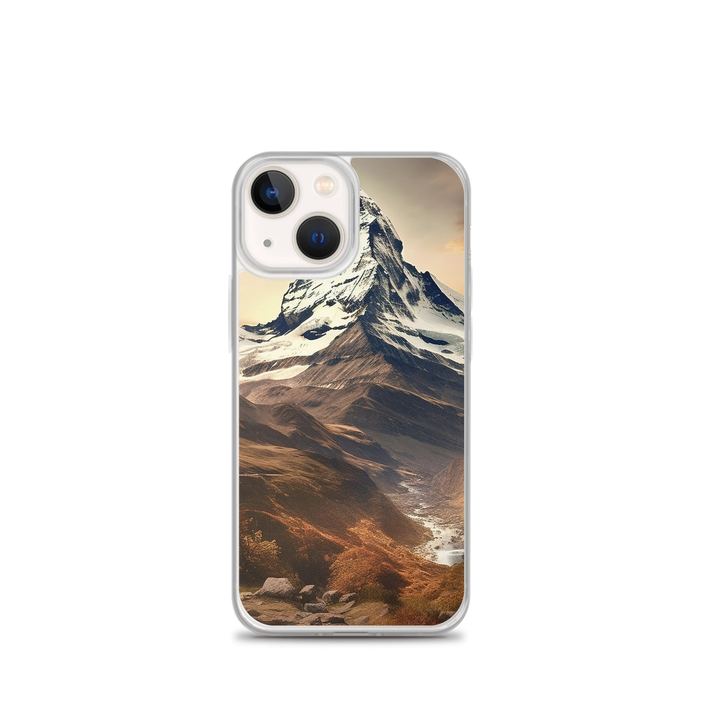 Matterhorn - Epische Malerei - Landschaft - iPhone Schutzhülle (durchsichtig) berge xxx iPhone 13 mini