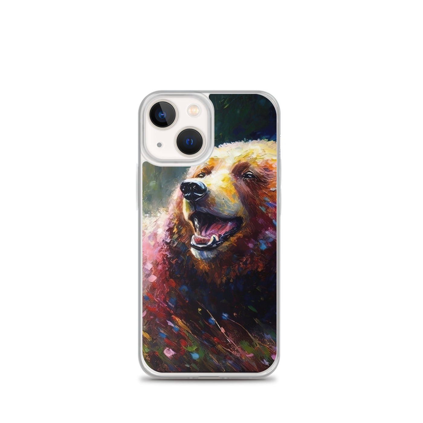Süßer Bär - Ölmalerei - iPhone Schutzhülle (durchsichtig) camping xxx iPhone 13 mini