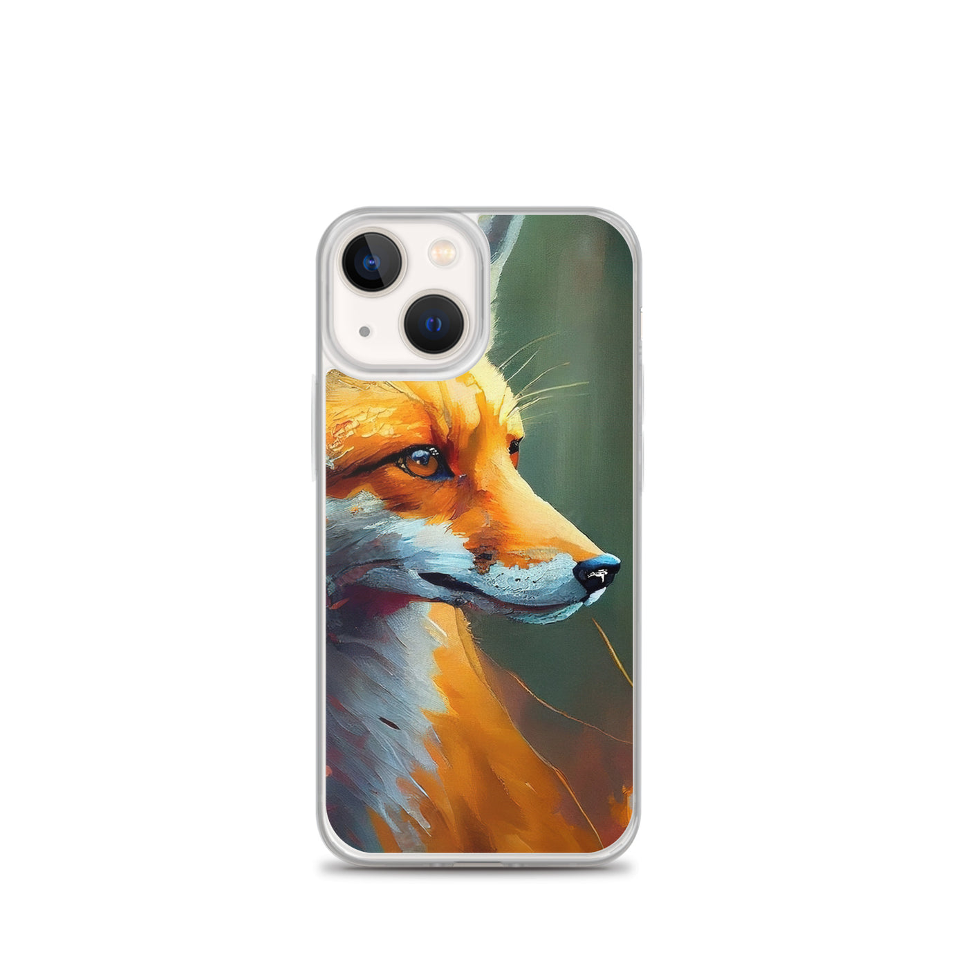 Fuchs - Ölmalerei - Schönes Kunstwerk - iPhone Schutzhülle (durchsichtig) camping xxx iPhone 13 mini