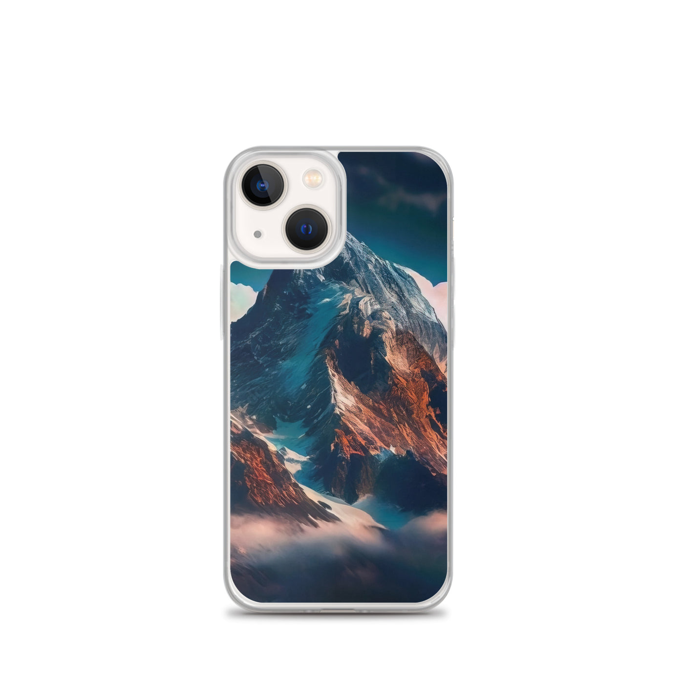Berge und Nebel - iPhone Schutzhülle (durchsichtig) berge xxx iPhone 13 mini