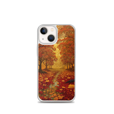 Wald im Herbst und kleiner Bach - iPhone Schutzhülle (durchsichtig) camping xxx iPhone 13 mini