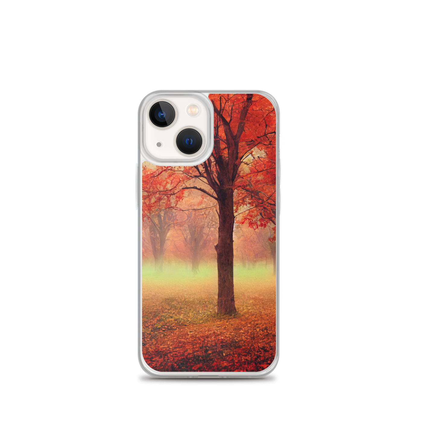Wald im Herbst - Rote Herbstblätter - iPhone Schutzhülle (durchsichtig) camping xxx iPhone 13 mini