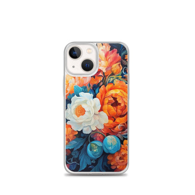 Bunte Blumen - Schöne Malerei - iPhone Schutzhülle (durchsichtig) camping xxx iPhone 13 mini