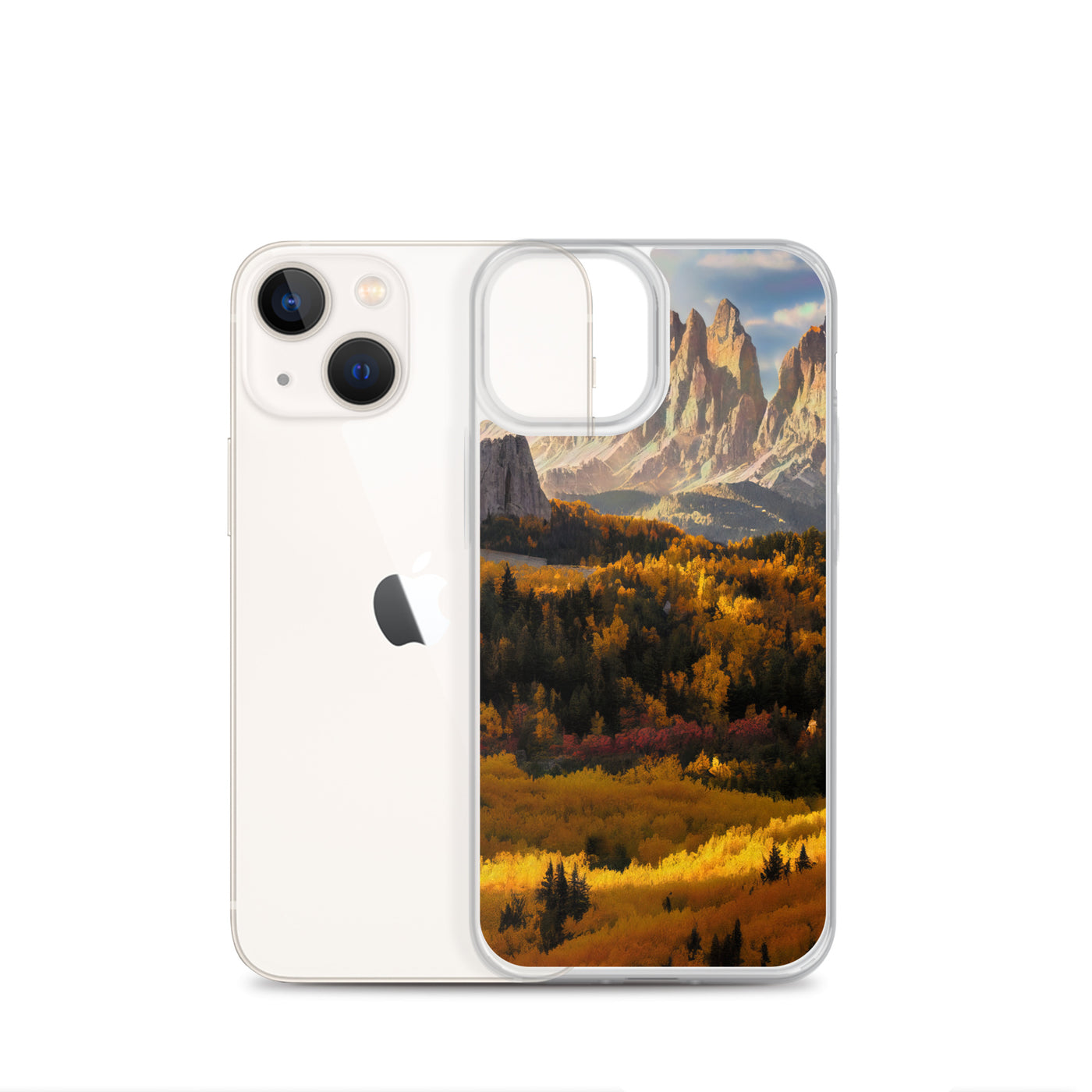 Dolomiten Berge - Malerei - iPhone Schutzhülle (durchsichtig) berge xxx