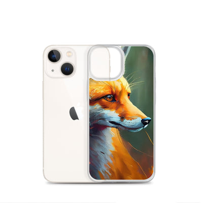 Fuchs - Ölmalerei - Schönes Kunstwerk - iPhone Schutzhülle (durchsichtig) camping xxx