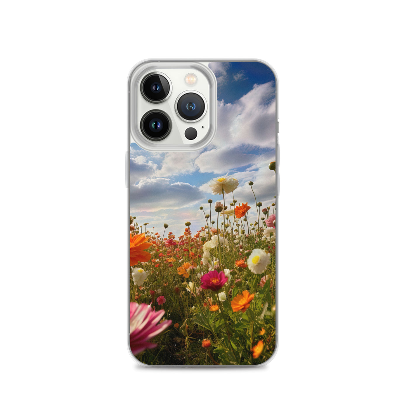 Blumenfeld und Sonnenschein - iPhone Schutzhülle (durchsichtig) camping xxx iPhone 13 Pro