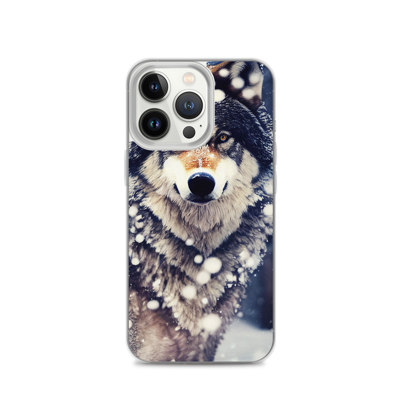 Wolf im Schnee - Episches Foto - iPhone Schutzhülle (durchsichtig) camping xxx iPhone 13 Pro