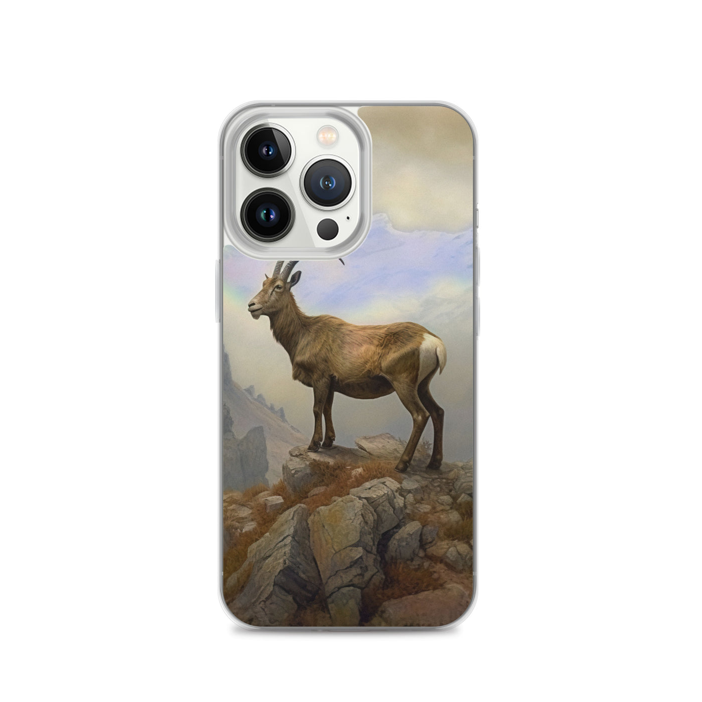 Steinbock am Berg - Wunderschöne Malerei - iPhone Schutzhülle (durchsichtig) berge xxx iPhone 13 Pro