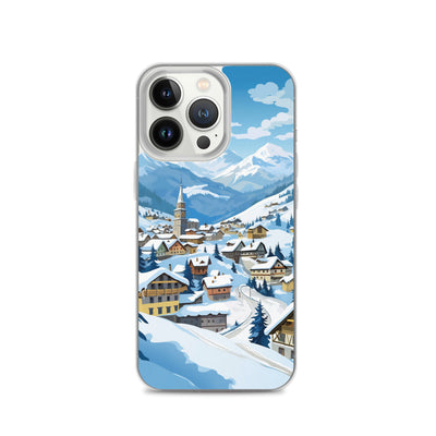 Kitzbühl - Berge und Schnee - Landschaftsmalerei - iPhone Schutzhülle (durchsichtig) ski xxx iPhone 13 Pro