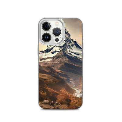 Matterhorn - Epische Malerei - Landschaft - iPhone Schutzhülle (durchsichtig) berge xxx iPhone 13 Pro