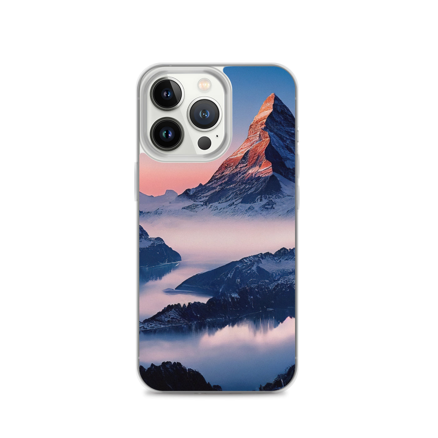 Matternhorn - Nebel - Berglandschaft - Malerei - iPhone Schutzhülle (durchsichtig) berge xxx iPhone 13 Pro