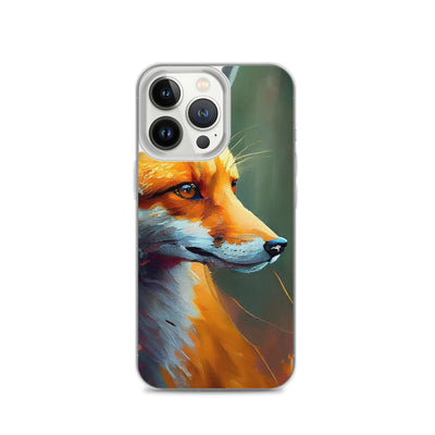 Fuchs - Ölmalerei - Schönes Kunstwerk - iPhone Schutzhülle (durchsichtig) camping xxx iPhone 13 Pro