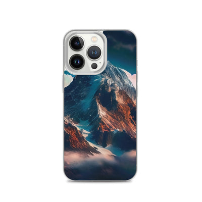 Berge und Nebel - iPhone Schutzhülle (durchsichtig) berge xxx iPhone 13 Pro