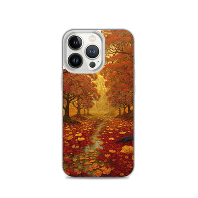 Wald im Herbst und kleiner Bach - iPhone Schutzhülle (durchsichtig) camping xxx iPhone 13 Pro
