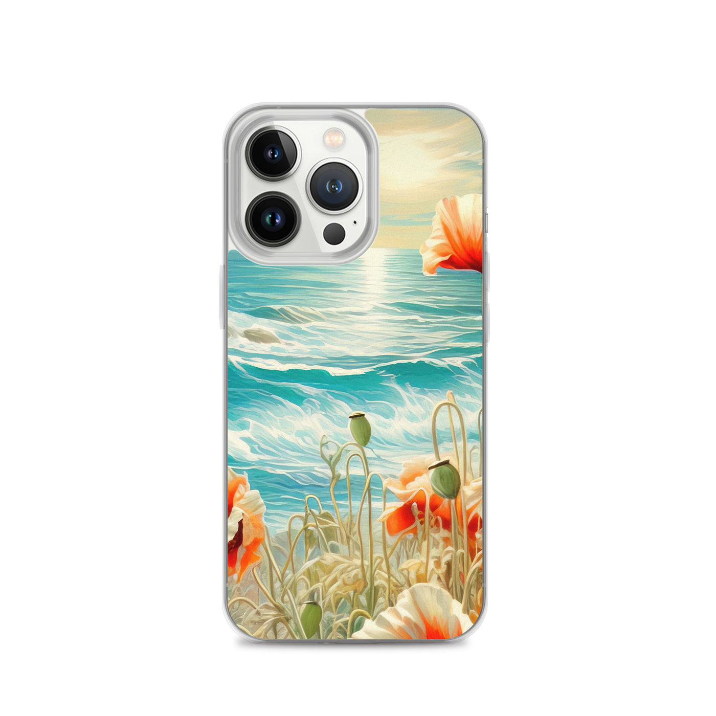 Blumen, Meer und Sonne - Malerei - iPhone Schutzhülle (durchsichtig) camping xxx iPhone 13 Pro
