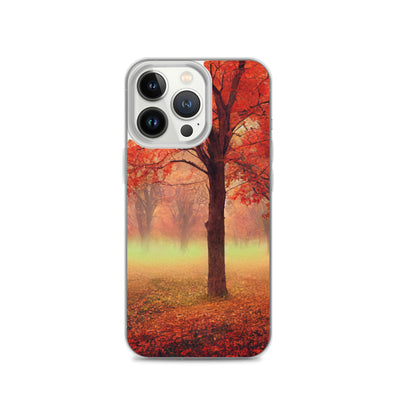 Wald im Herbst - Rote Herbstblätter - iPhone Schutzhülle (durchsichtig) camping xxx iPhone 13 Pro