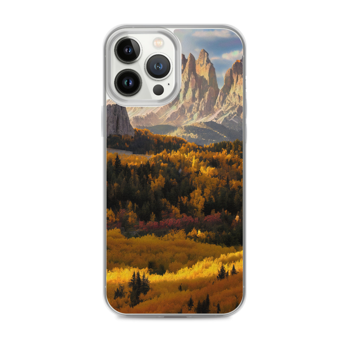 Dolomiten Berge - Malerei - iPhone Schutzhülle (durchsichtig) berge xxx iPhone 13 Pro Max