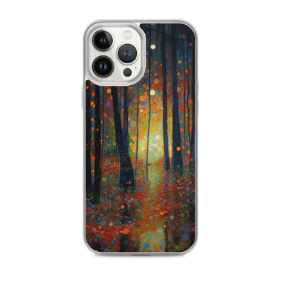 Wald voller Bäume - Herbstliche Stimmung - Malerei - iPhone Schutzhülle (durchsichtig) camping xxx iPhone 13 Pro Max