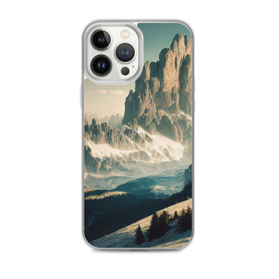 Dolomiten - Landschaftsmalerei - iPhone Schutzhülle (durchsichtig) berge xxx iPhone 13 Pro Max