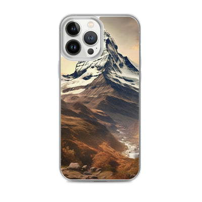 Matterhorn - Epische Malerei - Landschaft - iPhone Schutzhülle (durchsichtig) berge xxx iPhone 13 Pro Max