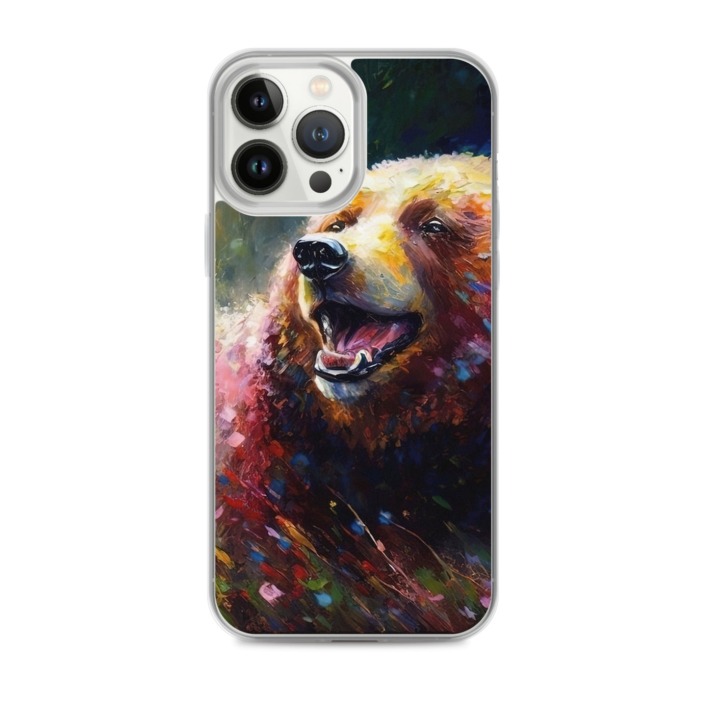Süßer Bär - Ölmalerei - iPhone Schutzhülle (durchsichtig) camping xxx iPhone 13 Pro Max