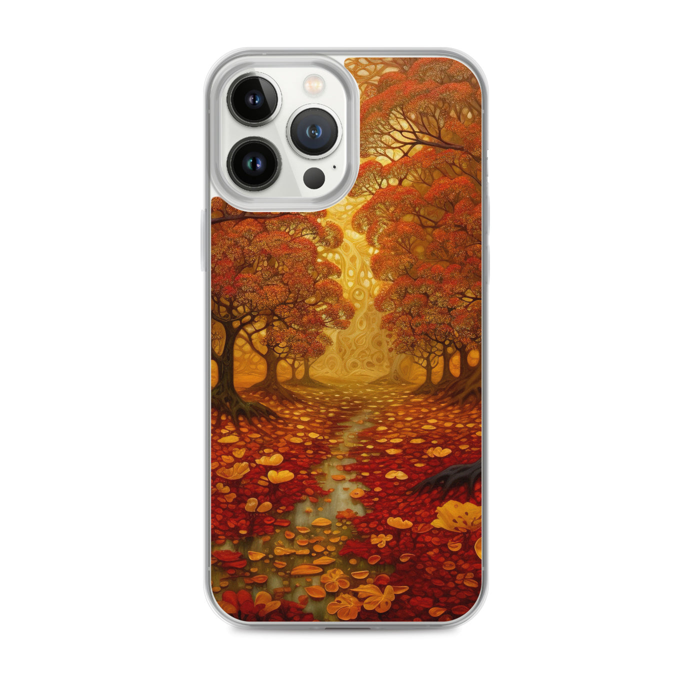 Wald im Herbst und kleiner Bach - iPhone Schutzhülle (durchsichtig) camping xxx iPhone 13 Pro Max