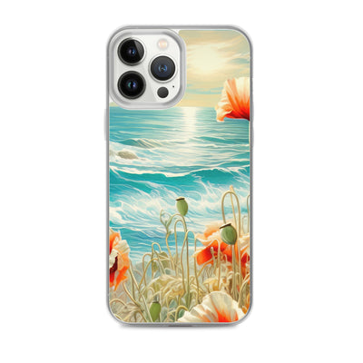 Blumen, Meer und Sonne - Malerei - iPhone Schutzhülle (durchsichtig) camping xxx iPhone 13 Pro Max
