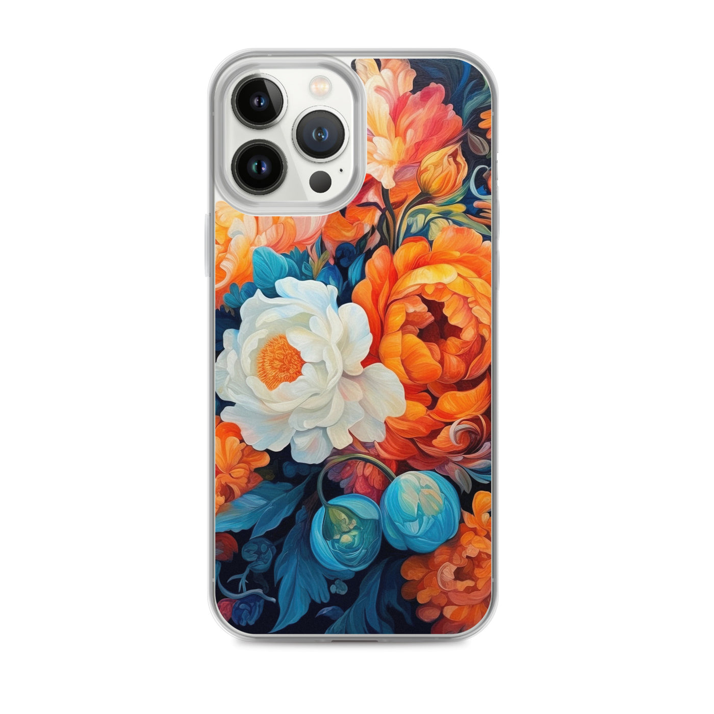 Bunte Blumen - Schöne Malerei - iPhone Schutzhülle (durchsichtig) camping xxx iPhone 13 Pro Max
