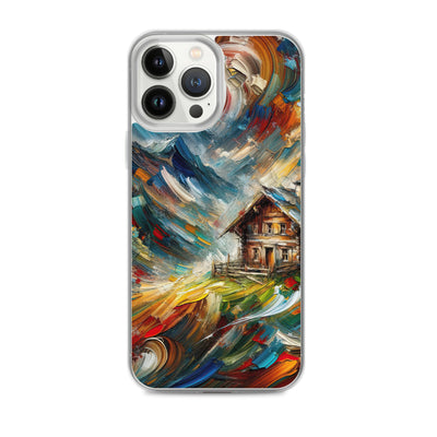Expressionistisches Farbchaos der Alpen und Schönheit der Berge - Abstrakt - iPhone Schutzhülle (durchsichtig) berge xxx yyy zzz iPhone 13 Pro Max