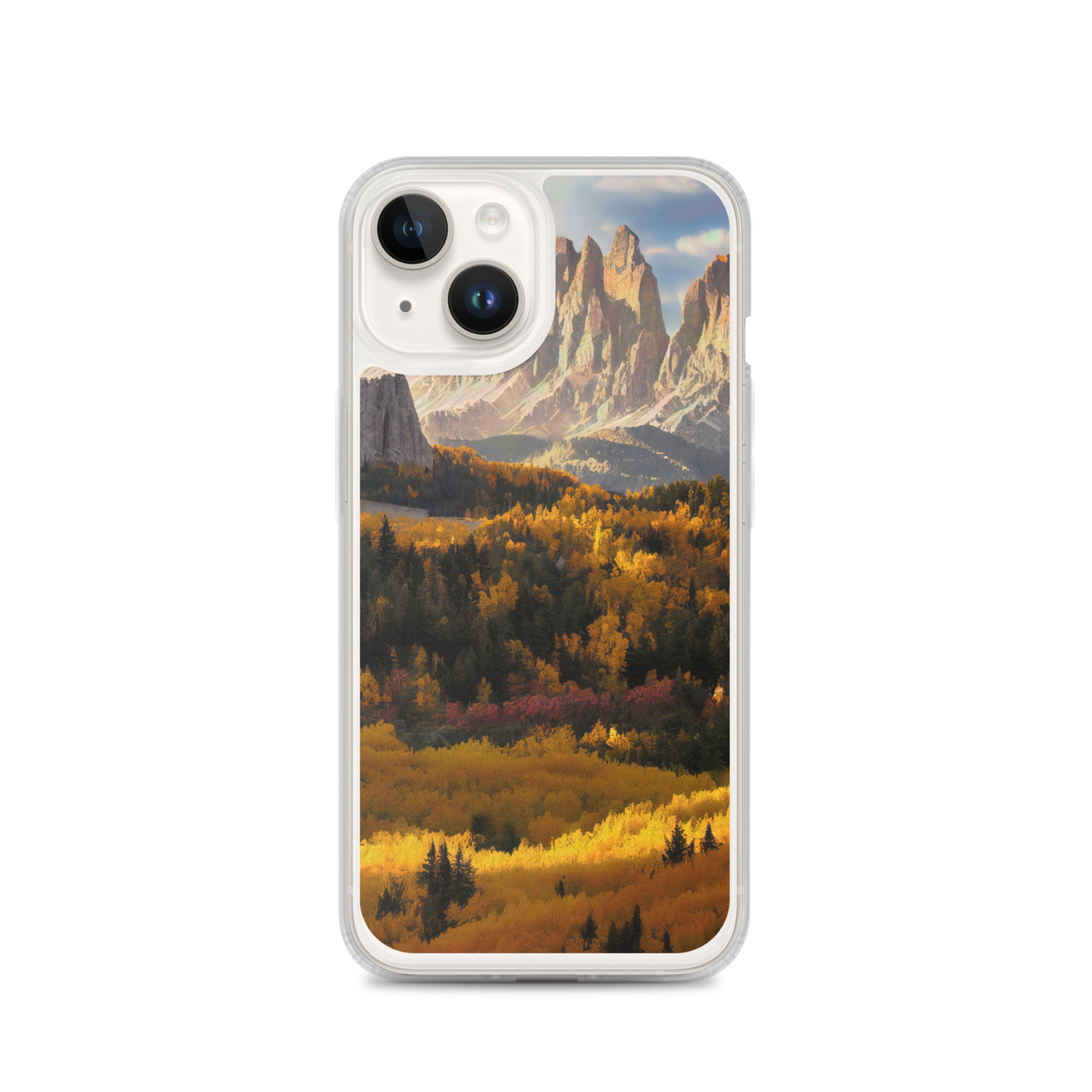 Dolomiten Berge - Malerei - iPhone Schutzhülle (durchsichtig) berge xxx iPhone 14