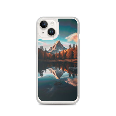 Bergsee, Berg und Bäume - Foto - iPhone Schutzhülle (durchsichtig) berge xxx iPhone 14