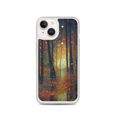 Wald voller Bäume - Herbstliche Stimmung - Malerei - iPhone Schutzhülle (durchsichtig) camping xxx iPhone 14