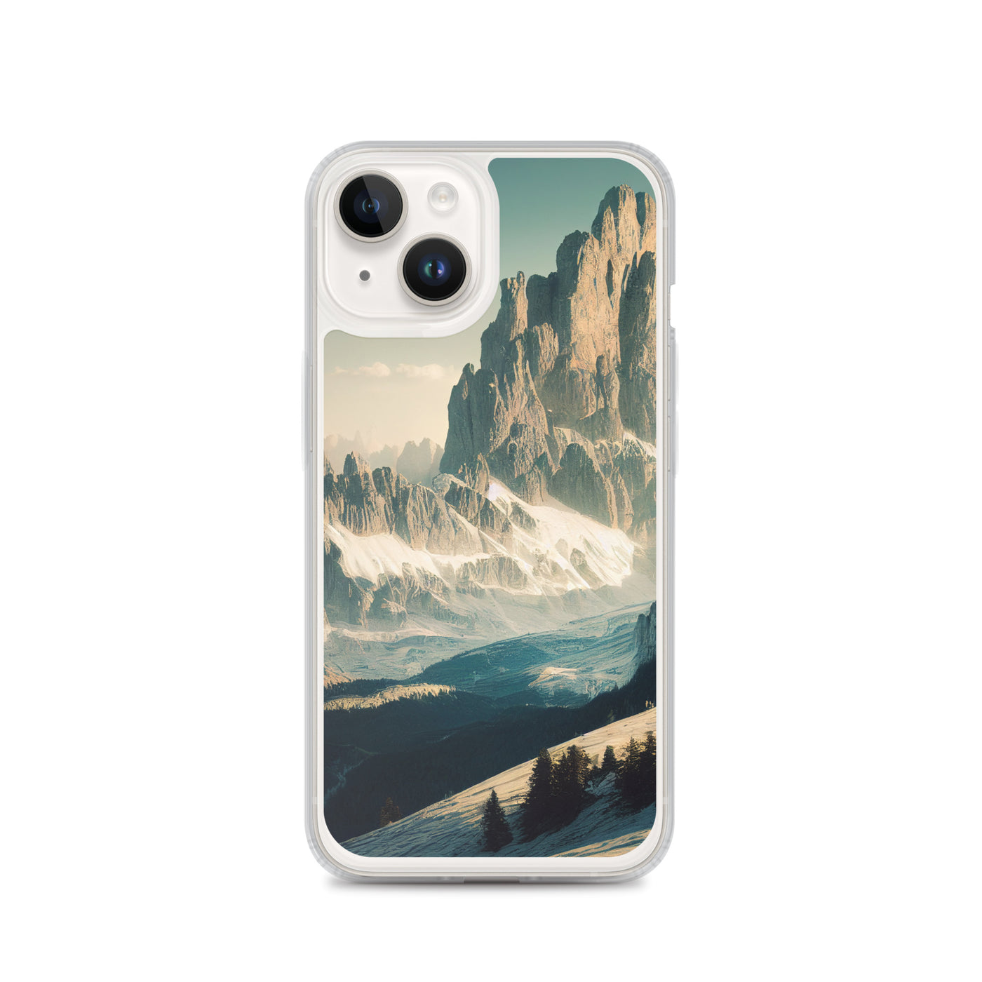 Dolomiten - Landschaftsmalerei - iPhone Schutzhülle (durchsichtig) berge xxx iPhone 14
