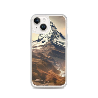 Matterhorn - Epische Malerei - Landschaft - iPhone Schutzhülle (durchsichtig) berge xxx iPhone 14