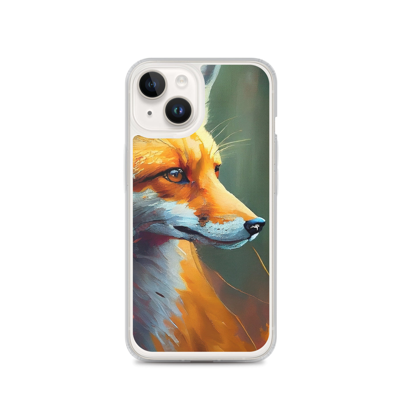 Fuchs - Ölmalerei - Schönes Kunstwerk - iPhone Schutzhülle (durchsichtig) camping xxx iPhone 14