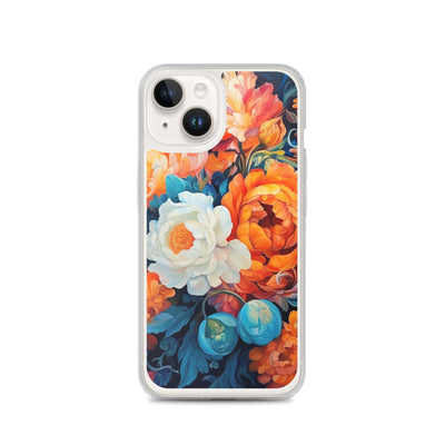 Bunte Blumen - Schöne Malerei - iPhone Schutzhülle (durchsichtig) camping xxx iPhone 14