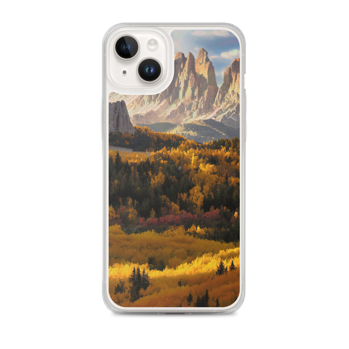 Dolomiten Berge - Malerei - iPhone Schutzhülle (durchsichtig) berge xxx iPhone 14 Plus