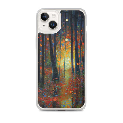 Wald voller Bäume - Herbstliche Stimmung - Malerei - iPhone Schutzhülle (durchsichtig) camping xxx iPhone 14 Plus