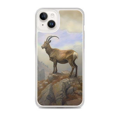 Steinbock am Berg - Wunderschöne Malerei - iPhone Schutzhülle (durchsichtig) berge xxx iPhone 14 Plus