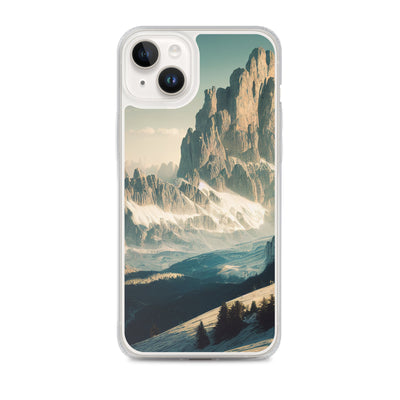 Dolomiten - Landschaftsmalerei - iPhone Schutzhülle (durchsichtig) berge xxx iPhone 14 Plus